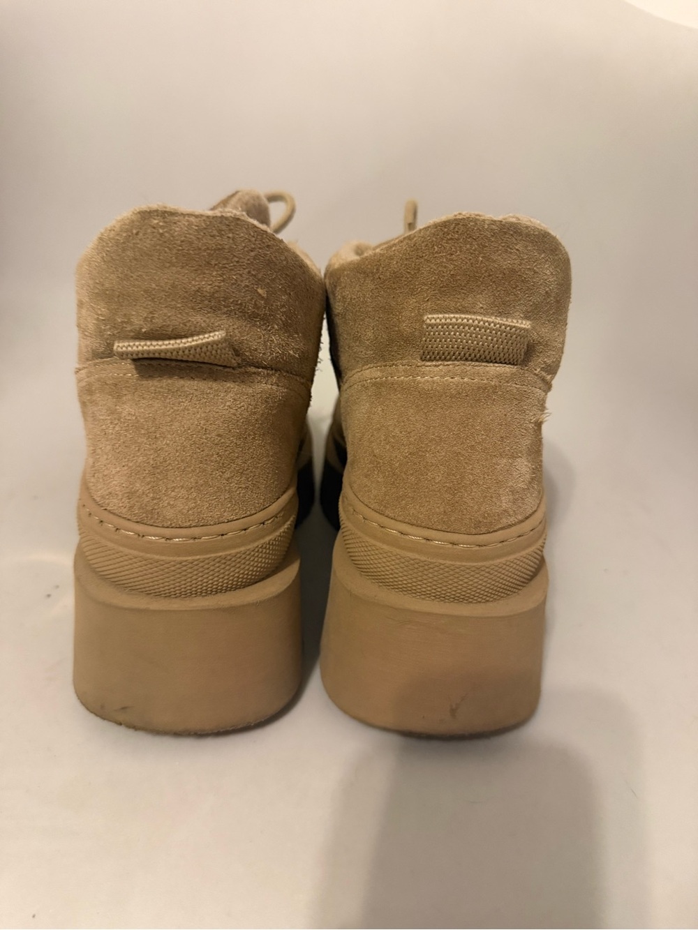 Aldo Tan Suede Lace-Up Platform Hiker Boots - Picture 4 of 5